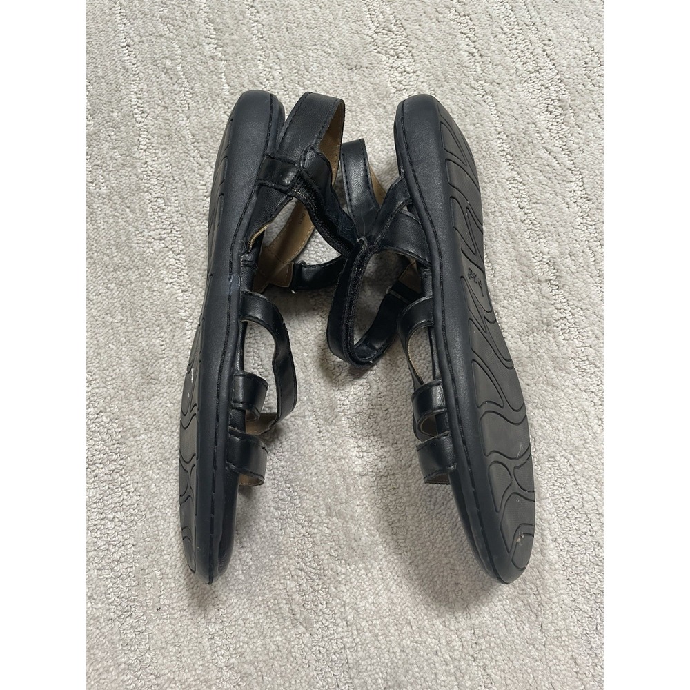 Born B.o.c. Boc Strappy Sandals Black‎ Womens Size 7 Comfy Flat - Picture 4 of 9